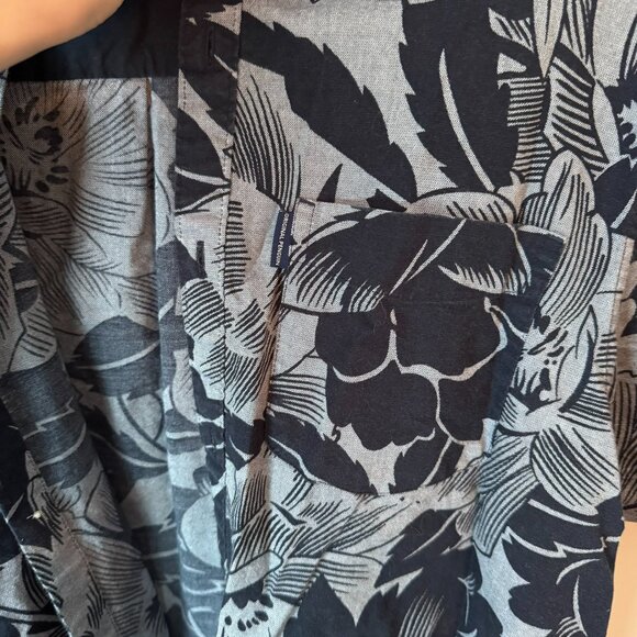 Penguin 70's Retro Indie Hawaiian Shirt Men's Button Down Blue Floral - Picture 11 of 11